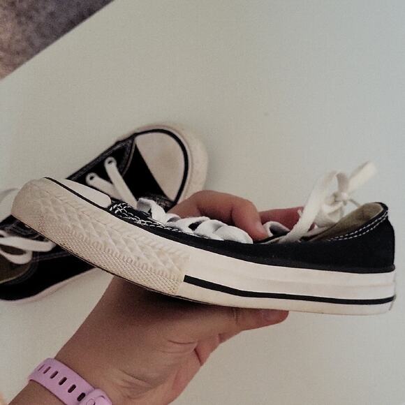 Converse Kids Black and White Sneakers - Picture 6 of 11